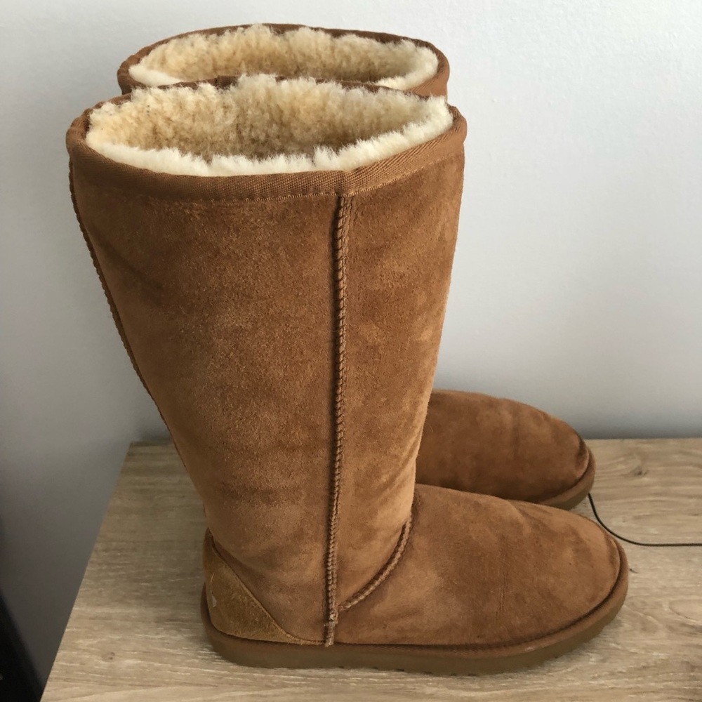 Classic tall chestnut Ugg boots